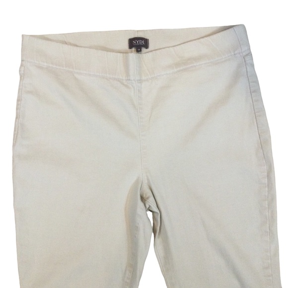 NYDJ Beige Lift Tuck Technology Pull-On Cropped Pants Size 14 - Picture 2 of 13